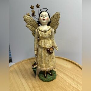 RARE 10” Vintage Bethany Lowe Folk Art Primitive Farmhouse Angel EUC